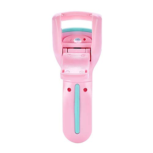 Xiton 1 PC Mini PortáTil Rizador De PestañAs Duradero PestañA Utensilio Para Aplicar Algo El Plastico Caucho Rizador De PestañAs Con 1 Rellenar Las Almohadillas Herramienta Belleza Viaje (Rosado)