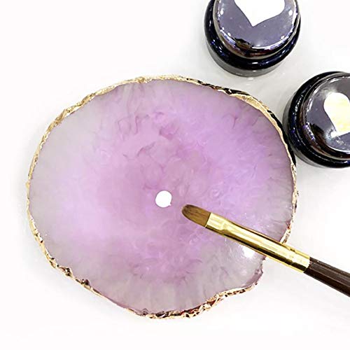 Xiton 1 UNID Resina Nail Art Palette Color Pigmento de Mezcla Platte Para Nail Art Multifuncional Paleta de Maquillaje Sombra Ojos Herramienta Mezcla Cosmética Accesorios Fotografía Elegantes(Púrpura)