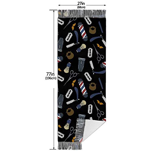 XIUZHEN Bufanda de Cachemira de peluquería de salón de peluquería para Mujeres y Hombres, Bufandas de Invierno Suaves de Gran tamaño Ligeras, Chal con Flecos