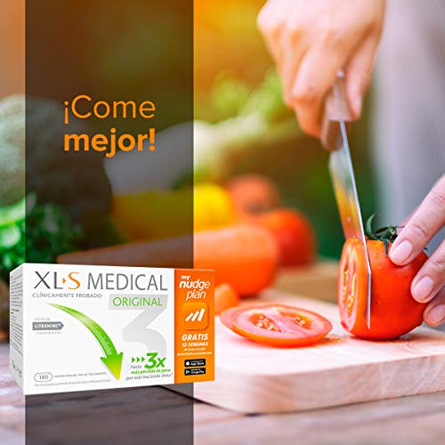XL-S Medical Captagrasas - Incluye tu plan personalizado Nudge durante 12 semanas - 1 mes de tratamiento (180 comprimidos)