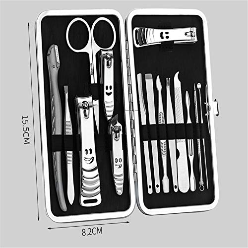 XMBT Cortador De Cuidado De Uñas Removedor De Cutículas Cortaúñas Kit De Herramientas De Pedicura,Cortauñas Lima De Uñas Junta De Esmeril De Doble Cara Herramienta De Pedicura para Uñas Cortauñas