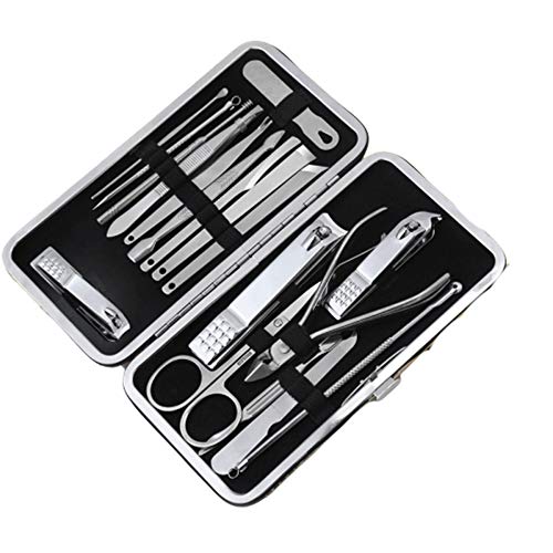 XMBT Cortador De Cuidado De Uñas Removedor De Cutículas Cortaúñas Kit De Herramientas De Pedicura,Cortauñas Lima De Uñas Junta De Esmeril De Doble Cara Herramienta De Pedicura para Uñas Cortauñas