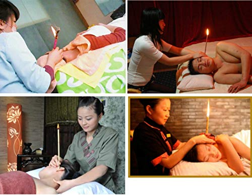 Xmly Oreja De Vela Aromaterapia Belleza Aroma Tratamiento De Oído Tipo Recto Con Tapones Para Los Oídos Candelabro Té Árbol Sabor 4 Pares