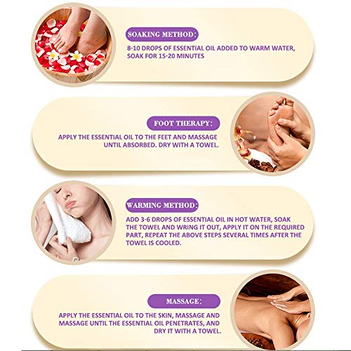 Xnuoyo 30ml Aceite Esencial de Lavanda, 100% puro y Natural Aceites Esenciales Biológicos, Aceite Perfumado sin Diluir para Masaje SPA Perfume de Baño Regalo Ideal para Fiesta Sueño Reparador