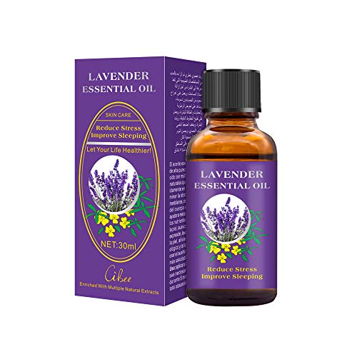 Xnuoyo 30ml Aceite Esencial de Lavanda, 100% puro y Natural Aceites Esenciales Biológicos, Aceite Perfumado sin Diluir para Masaje SPA Perfume de Baño Regalo Ideal para Fiesta Sueño Reparador