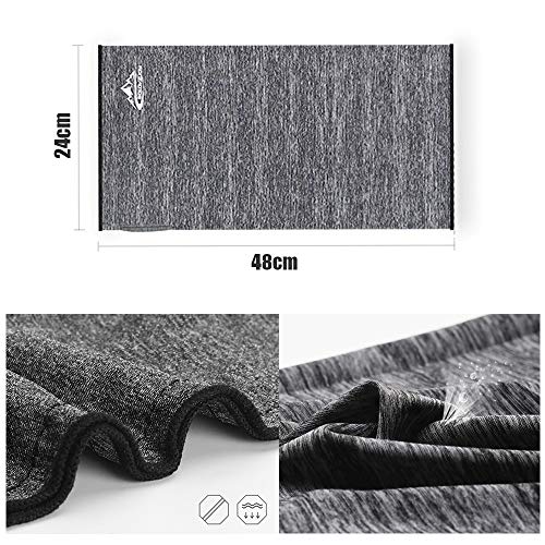 Xnuoyo Orejetas Verano Hielo Seda Bufanda Protector Solar Máscara Hombres y Mujeres Deportes al Aire Libre Montar Turbante mágico A Prueba de Viento Multifunción Moto Bandana (Gris)
