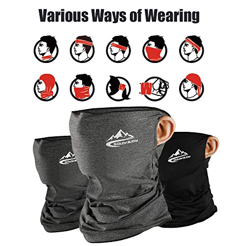 Xnuoyo Orejetas Verano Hielo Seda Bufanda Protector Solar Máscara Hombres y Mujeres Deportes al Aire Libre Montar Turbante mágico A Prueba de Viento Multifunción Moto Bandana (Gris)