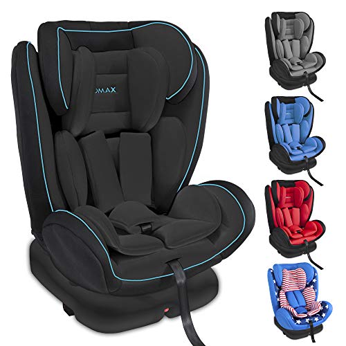 XOMAX XM-KI360bs Silla de coche Isofix giratoria 360 grados I inclinable I Grupo 0+/1/2/3 I evolutiva 0-36 kg, 0-12 años I Funda extraíble y lavable I ECE R44/04