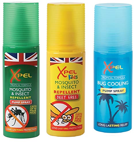 Xpel Travel Set Repelente de mosquitos para niños adultos y niños, alivio de picaduras y picaduras