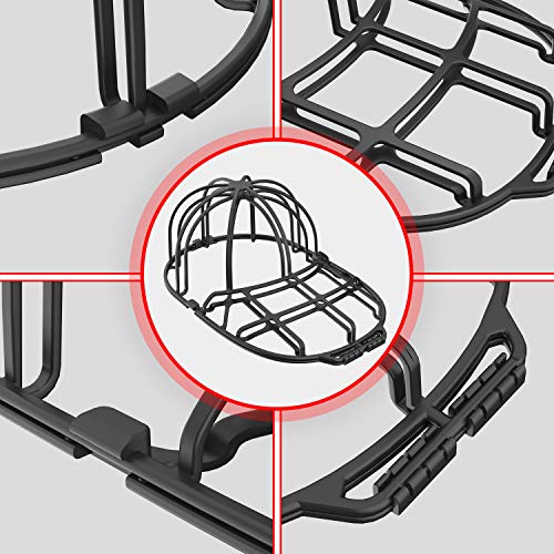 XQXA Cap Washer 2-Pack, Limpiador de Gorras de béisbol/Protector de Limpieza,Casquillo de la Bola Cap Lavado Marco Jaula Negro Hat Washer Visores Shaper