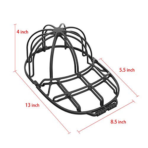 XQXA Cap Washer 2-Pack, Limpiador de Gorras de béisbol/Protector de Limpieza,Casquillo de la Bola Cap Lavado Marco Jaula Negro Hat Washer Visores Shaper
