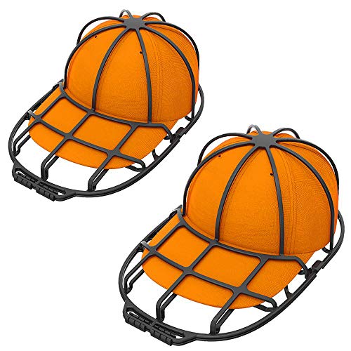 XQXA Cap Washer 2-Pack, Limpiador de Gorras de béisbol/Protector de Limpieza,Casquillo de la Bola Cap Lavado Marco Jaula Negro Hat Washer Visores Shaper