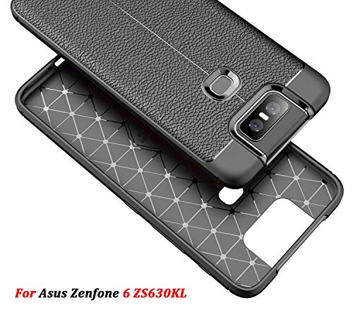 XunEda Funda ASUS Zenfone 6 ZS630KL 6.4" Ultra Ligero Caso Sili+a Antideslizante Protectora Case Cover + Protector de Pantalla para ASUS Zenfone 6 ZS630KL Smartphone (Rojo)