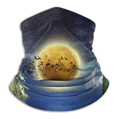 XXUU Bufanda de la Cara del pañuelo a Prueba de Viento del Calentador del Cuello de la Moda de la Naturaleza de la Noche