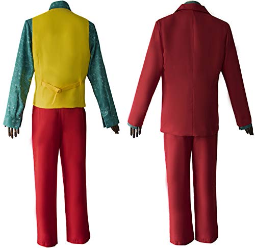 XYFW Traje De Joker 2019 Película Cosplay Traje Traje Camisa Chaleco con Accesorios para Hombres Adultos Ropa,S