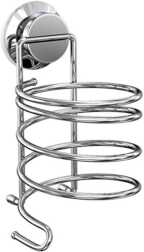 XZY Fora Soporte de Pared para secador de Pelo para baño | con Ventosa | Cromado | Sin perforación