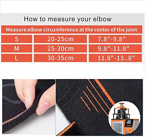 Yamonic coderas deportivas, Ajustable Soporte de codo Manga de un solo brazo para codo de tenista, codo de golfista, levantamiento de pesas, tendinitis, alivio del dolor articular - Pequeño (20-25cm)