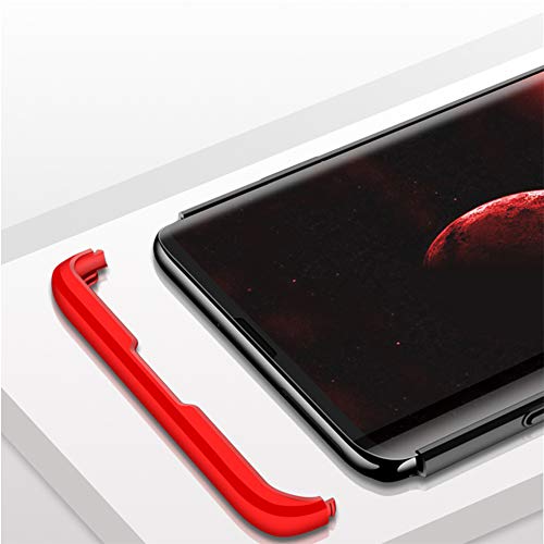 yanzi Funda Samsung Galaxy S9 Plus Funda Carcasa Silicona Cover Caso Samsung Galaxy S9 Plus Fundas Negro Plata 3 in 1 Smartphones Accesorios Vidrio Templado Protector Samsung S9 Plus Carcasa