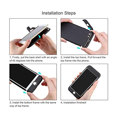 yanzi Funda Samsung Galaxy S9 Plus Funda Carcasa Silicona Cover Caso Samsung Galaxy S9 Plus Fundas Negro Plata 3 in 1 Smartphones Accesorios Vidrio Templado Protector Samsung S9 Plus Carcasa