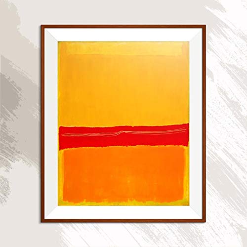 yaofale Sin Marco Mark Rothko Abstract Abstract Canvas Oil Painting Print Spray Sin Marco Holograma salón Decoración del hogar Dibujo de Arte 40x50cm
