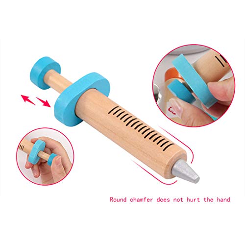 Yavso Maletin Medico Juguete, 14Pcs Madera Maletin Doctora Juguetes Maletin Medico Juguetes para Infantil Niños 3-7 Años