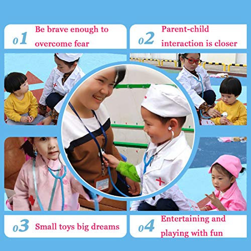 Yavso Maletin Medico Juguete, 14Pcs Madera Maletin Doctora Juguetes Maletin Medico Juguetes para Infantil Niños 3-7 Años