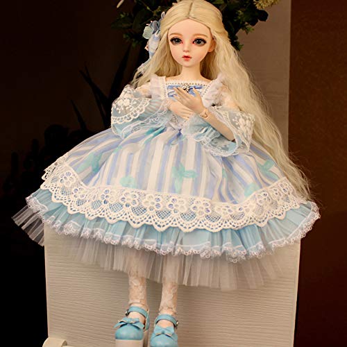 Y&D BJD Doll 1/3 60 Cm con Juego Completo Ropa Zapatos Peluca Maquillaje 18 Años Bola Articulada Muñeca Juguetes para Niños Regalo De Cumpleaños para Chicas