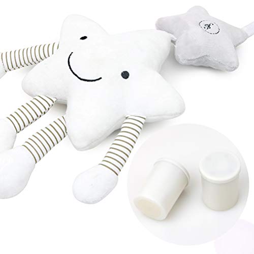 YeahiBaby Sonajero Colgante Cochecito de Bebé de Felpa Cuna Juguetes Interactivo Músical para Bebe Infantil (Estrella Blanca)