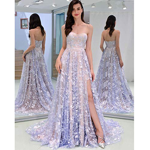 Yesmile Vestido de Mujer Falda Blanco Ropa Vestido Elegante de Noche para Boda Fista Vestido Largo de Verano Maxi Boho de Las Mujeres con el Bolsillo (Purple, M)