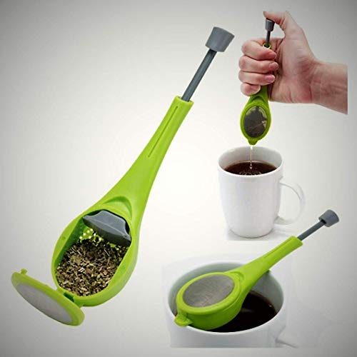 YFOX El colador de té está Hecho de Acero Inoxidable y Gel de sílice.El Filtro de té es Adecuado para Todo Tipo de Hojas de té Sueltas
