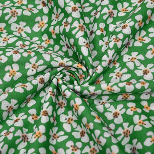 YGbuy-Vestido De Manga Corta con Cuello Redondo Y Manga Corta con Volantes Y Manga Corta Holgada para Mujer Vestidos Elegantes Floral NiñA Mujer Verano, Boho Chic Vestidos Tallas Grandes Fiesta