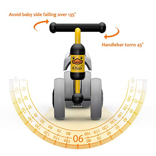 YGJT Bicicleta sin Pedales 1 Año Juguetes Bebes - Triciclos Bebes- Correpasillos Bebes 1 Año Regalo para 1 Año (Pato Amarillo)