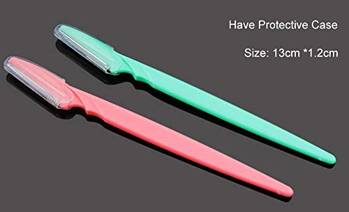 YGSAT 24 Piezas Maquinillas de Afeitar Cejas Cuchilla de Ceja Afeitadora Depilación Facial Cejas Recortadora Adecuado Remover Pelo Facial de Mujeres y Hombres