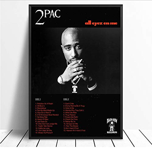 yhnjikl All Eyes On Me Album Pop Music Cover Music Star Poster Impresiones de la Lona Arte de la Pared para la Sala de Estar Decoración del hogar 40X60Cm Sin Farme