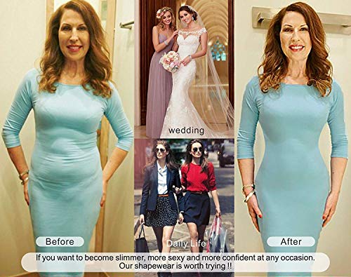 YIANNA Body Faja Reductora Mujer Adelgazante cómodo y Ligero Corsé Faja para presumir de Buena Figura sin Costuras, UK-YA7110-Black-S