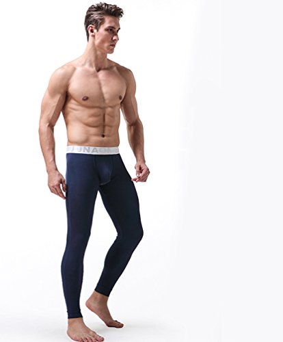 YiLianDa Modal ropa interior térmica extrema caliente ropa interior térmica Johns largo de los pantalones para Hombres Zafiro SG