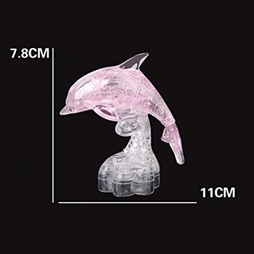 Yiyu Pack De DIY 3D Dolphin Crystal Crystal Rompecabezas Rompecabezas Juguetes De Artesanía x (Color : 2pcs)