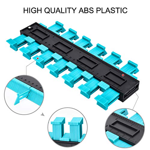 Yizhet Medidor de Contornos, 10pulgadas /250mm Herramienta de Medición de Perfil Irregular Duplicador de Contornos para la medición precisa de baldosas en madera laminada Marcado