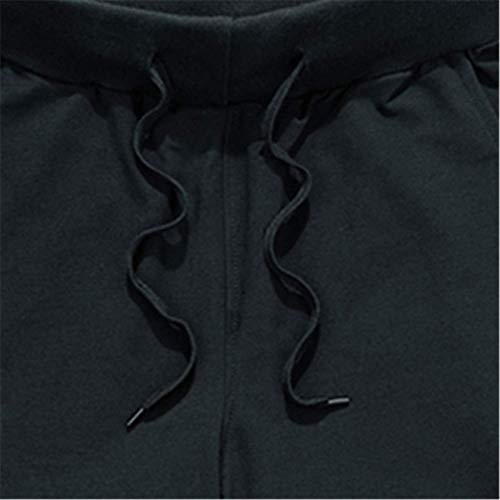 YLBH Pantalones Deportivos, Pantalones Cortos para Hombres, Pantalones Casuales, Pantalones Cortos para Hombres, Pantalones con Vigas, SuéTeres De Punto Black 4XL