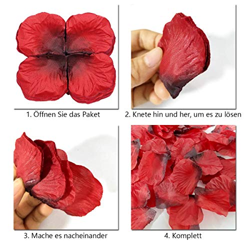 YLIANG Set de Deco para el Día de San Valentín - Globo de Love XXL Mega, Pétalos de Rosa de 500 Piezas para un Ambiente Romántico y Decoración de Bodas