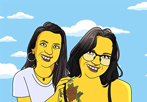 YM Dibujo Personalizado de Hombros y Cara Estilo Simpsons (Producto Digital) Envía Tus Fotos! Retrato Hecho Mano por Diseñadores Pro! Recibirás una Imagen Digital .JPG de 30x40cm 300 dpi