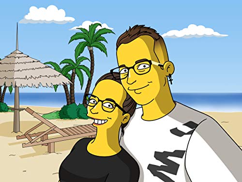 YM Dibujo Personalizado de Hombros y Cara Estilo Simpsons (Producto Digital) Envía Tus Fotos! Retrato Hecho Mano por Diseñadores Pro! Recibirás una Imagen Digital .JPG de 30x40cm 300 dpi