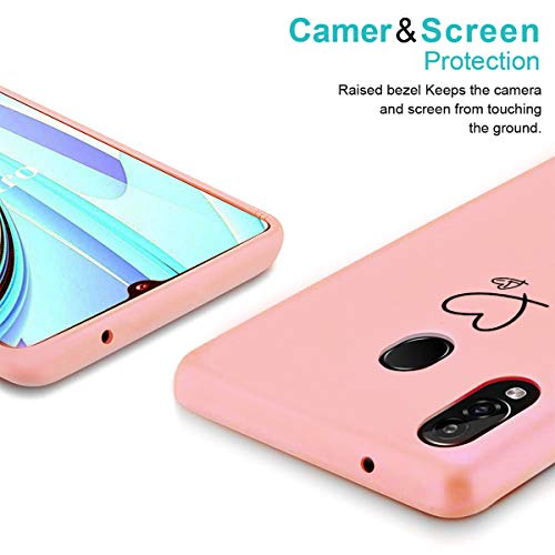 Yoedge para Samsung Galaxy A40 Funda, Ultra Slim Funda de Silicona Rosa Pink con un Suave Diseño de Dibujos Animados Patrón 360 Bumper Girl Women Case para Samsung Galaxy A40, 2 Amor