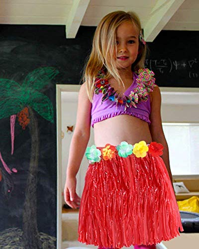 Yojoloin 15 Piezas Hawaianas Leis Luau Flores con 6 Pulseras 3 Diademas y 3 Collares 3 Faldas para Luau Hawaiian Party Decoraciones Suministros Photo Booth Props. (15PCS)