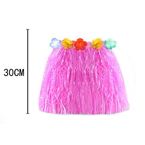 Yojoloin 15 Piezas Hawaianas Leis Luau Flores con 6 Pulseras 3 Diademas y 3 Collares 3 Faldas para Luau Hawaiian Party Decoraciones Suministros Photo Booth Props. (15PCS)