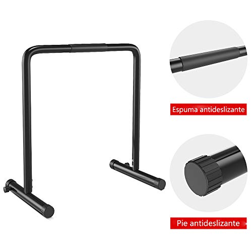 YOLEO Barras Paralelas Calistenia Adjustable, Dip Bar Fitness, Push Up Bars de Inmersión, Altura y Ancho Ajustables, Acero