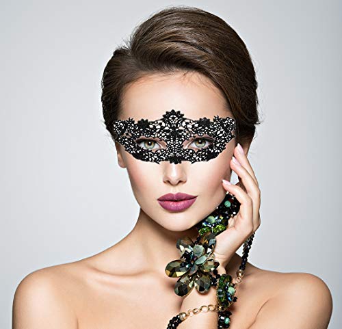 Yongbest Máscara de Encaje,8 Piezas Mascara Sexy Mujer Veneciano Máscara para Mujeres Chirismas Disfraz de Disfraces de Fiesta de Halloween