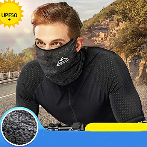 YONKINY Braga de Cuello Hombre Bufanda para Ciclismo A Prueba de Viento Máscara con Cuello Antipolvo Antipolucion Pasamontañas de Moto Deportes al Aire Libre (Blanco)