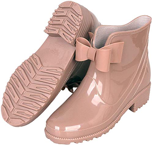 Zapatos de mujer Botas de lluvia cortas para mujer, botines impermeables  para lluvia, botas de jardín, botas de goma para niños, zapatos de lluvia