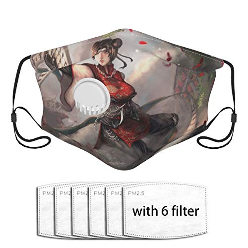 Yosbapw Fantasy Artnaruto Shippuudententenkunoichiscrolls Face Mouth Shield Clip nasal de plástico suave, 6 filtros PCS incluidos para protección